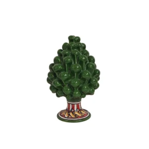 Pigna 15cm verde bosco con Piede Decorato