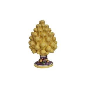 Pigna 15cm giallo con Piede Decorato