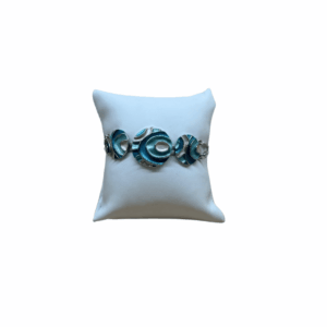 284 bracciale catenella girotondo acqua marina