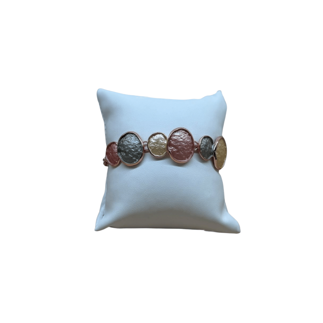 293 bracciale catenella sei ovale terra cotta