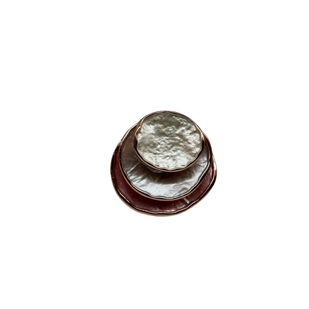 331 anello elastico tre tondi pink